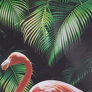 WHITLEY WILLOWS SAND FREE MICROFIBER BEACH TOWEL, PINK FLAMINGO & PALMS,B11, NWT